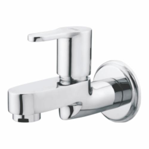 Bib Cock Short Body with Wall Flange Chrome